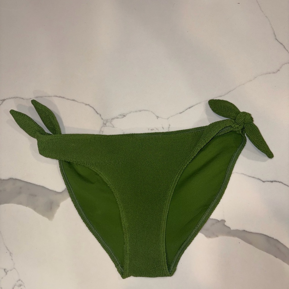 🌸 Olive Green Tie-Side Bikini Bottom